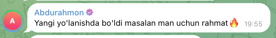 Ishtirokchi fikri